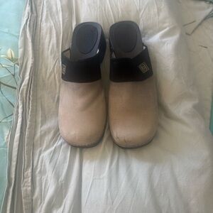 CHANEL Beige and Black Mules